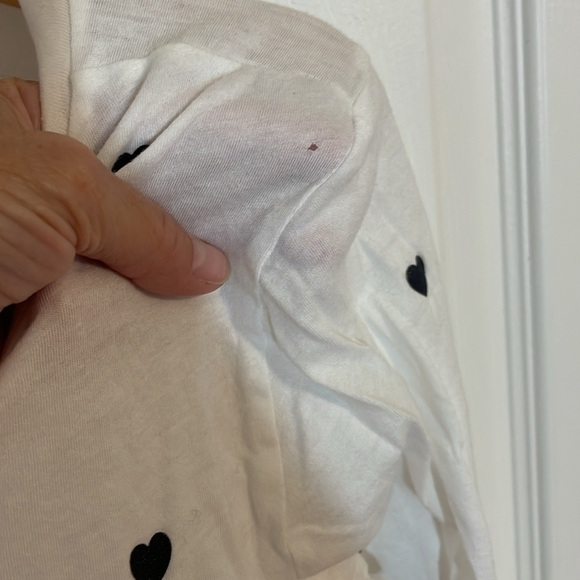 Pink White black Hearts Top, Medium - Picture 6 of 6